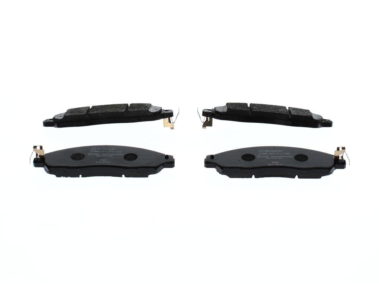 BOSCH 0 986 424 973 - Bremsbelagsatz, Scheibenbremse