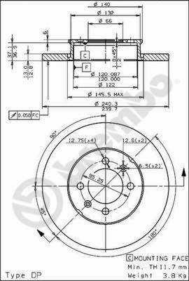 BREMBO 08.4748.10 - Bremsscheibe