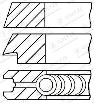 GOETZE ENGINE 08-109400-10 - Kolbenringsatz