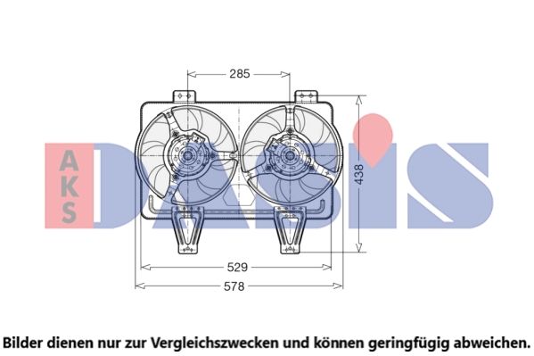 AKS DASIS 018026N - Lüfter, Motorkühlung