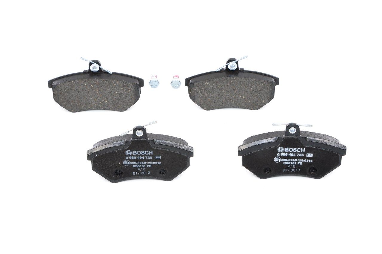 BOSCH 0 986 494 726 - Bremsbelagsatz, Scheibenbremse