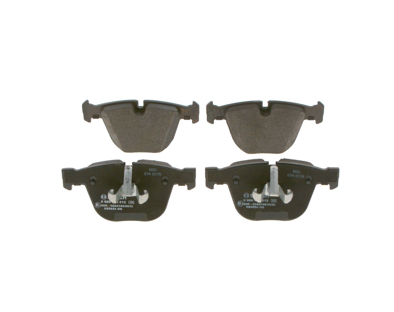 BOSCH 0 986 424 612 - Bremsbelagsatz, Scheibenbremse