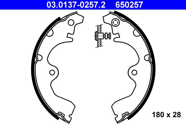 ATE 03.0137-0257.2 - Bremsbackensatz
