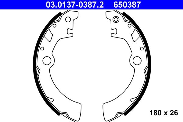 ATE 03.0137-0387.2 - Bremsbackensatz
