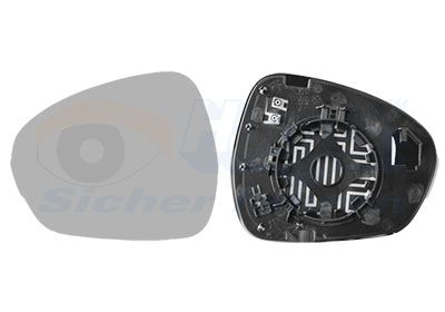 VAN WEZEL 0125837 - Spiegelglas, Außenspiegel