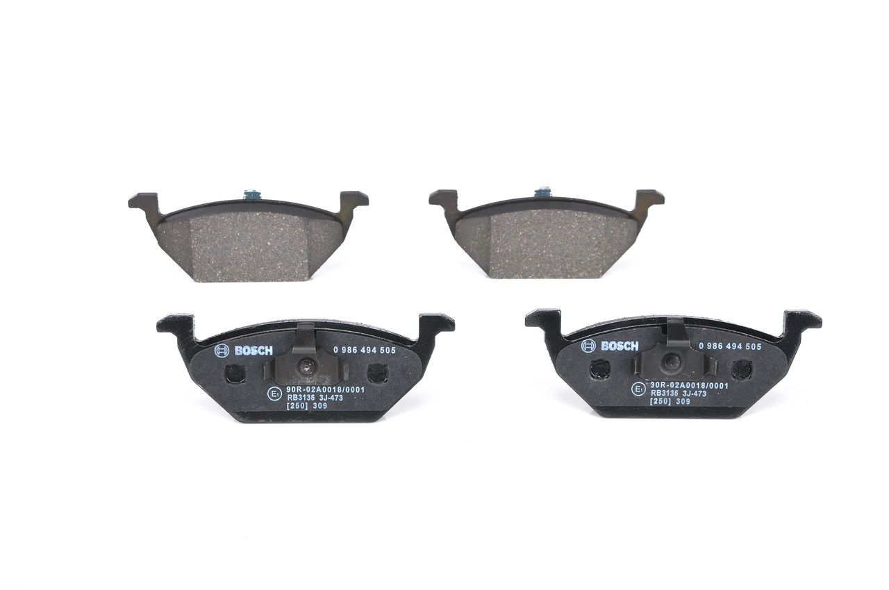 BOSCH 0 986 494 505 - Bremsbelagsatz, Scheibenbremse