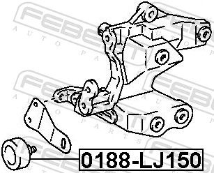 FEBEST 0188-LJ150 - Umlenk-/Führungsrolle, Keilrippenriemen