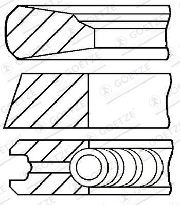 GOETZE ENGINE 08-101100-00 - Kolbenringsatz