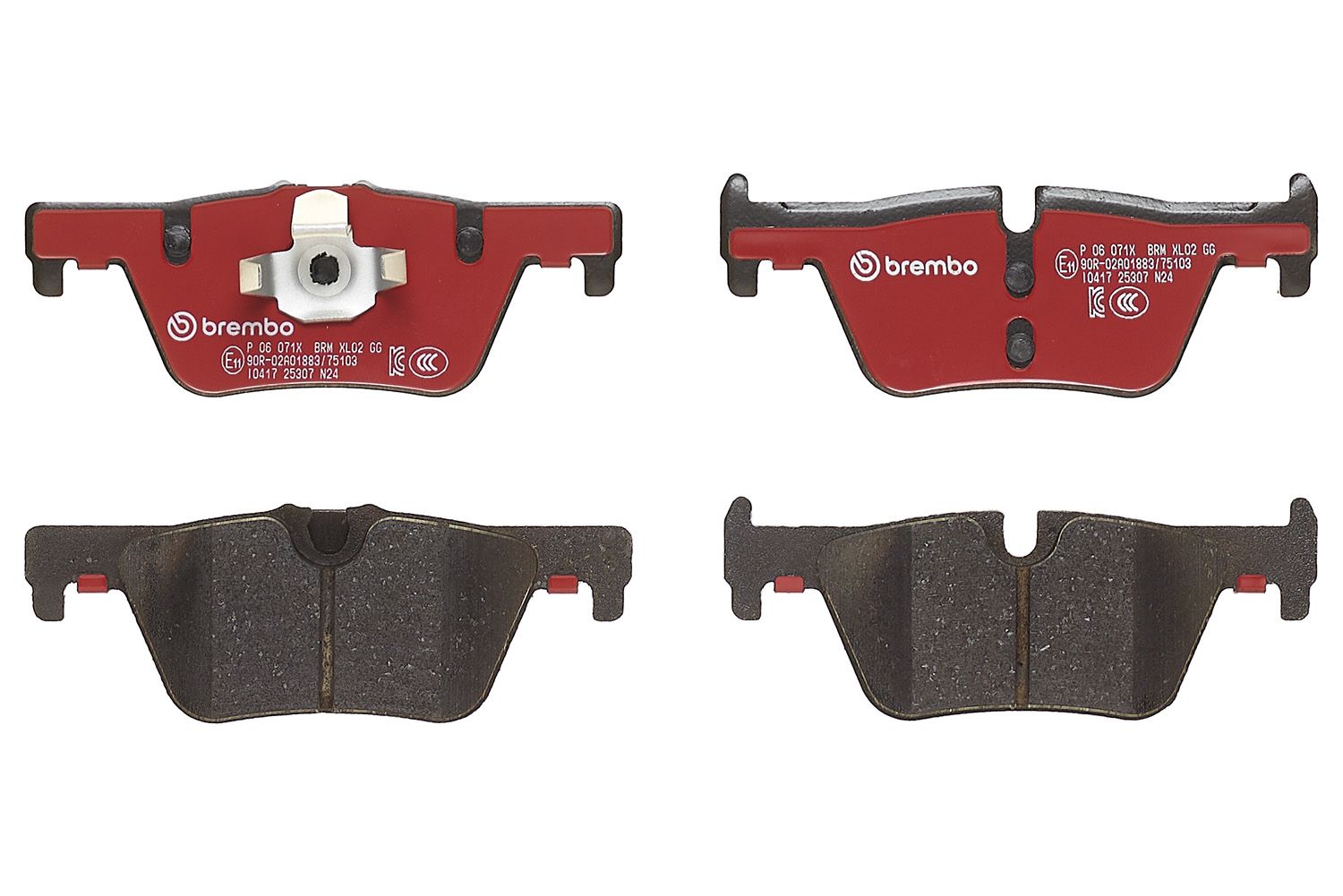 BREMBO P 06 071X - Bremsbelagsatz, Scheibenbremse