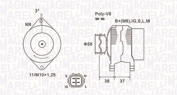 MAGNETI MARELLI 063731889010 - Generator