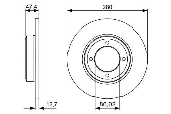 BOSCH 0 986 479 493 - Bremsscheibe