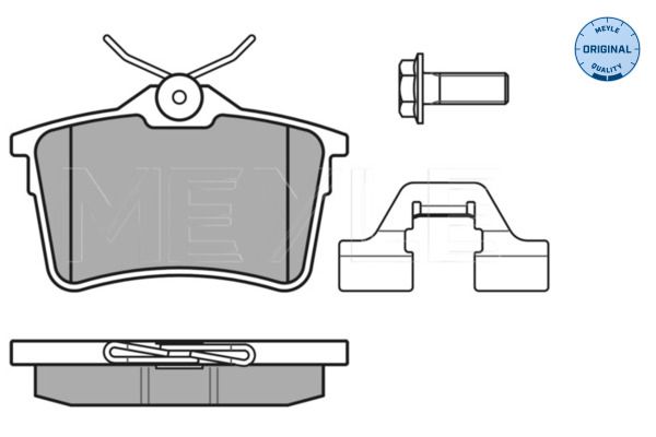 MEYLE 025 247 6516/W - Bremsbelagsatz, Scheibenbremse