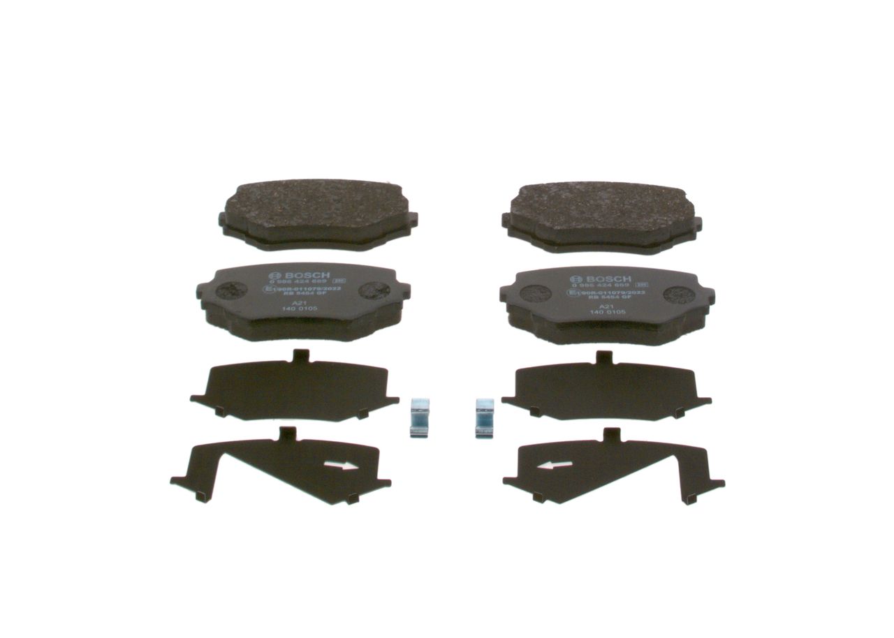 BOSCH 0 986 424 658 - Bremsbelagsatz, Scheibenbremse