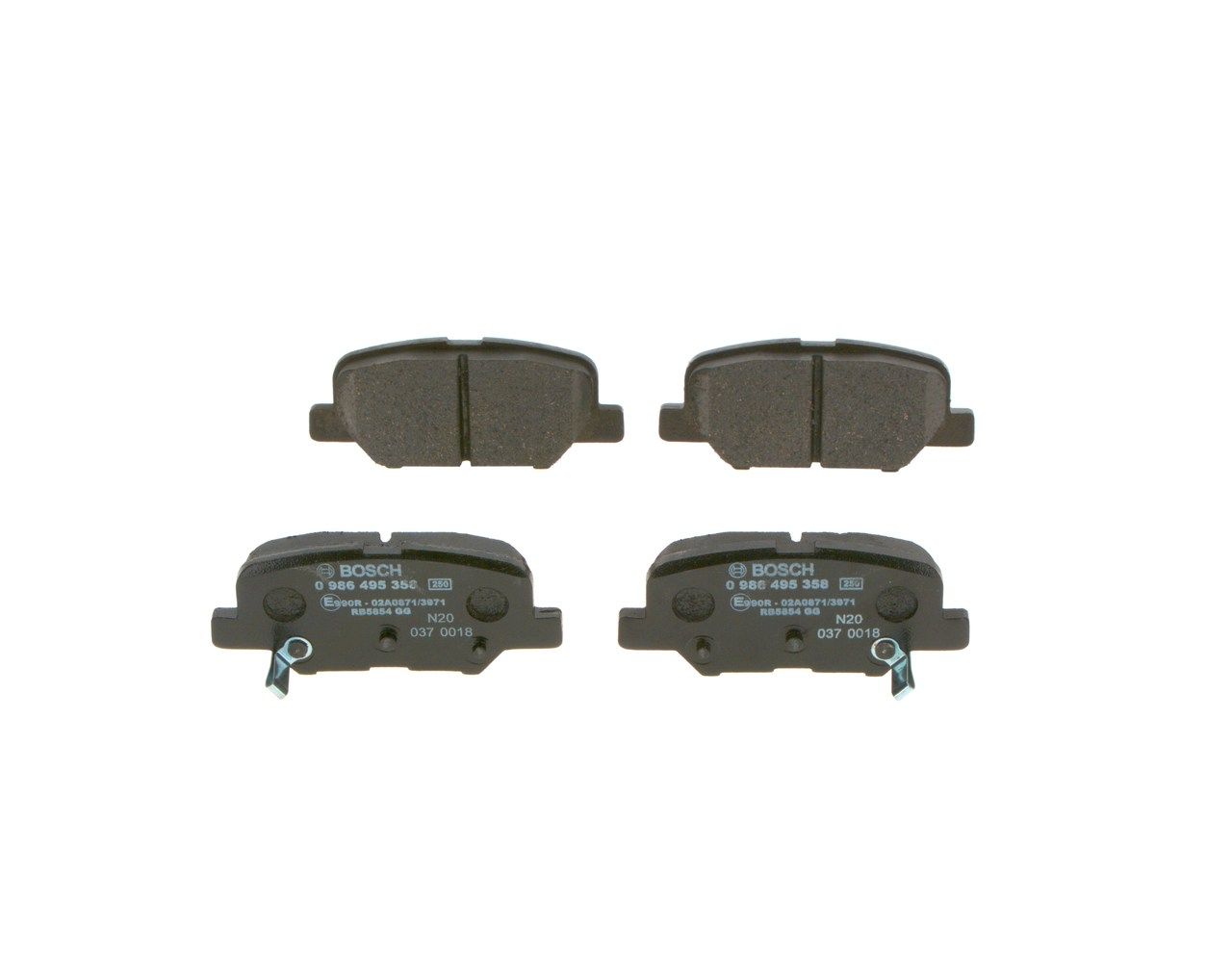 BOSCH 0 986 495 358 - Bremsbelagsatz, Scheibenbremse