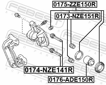 FEBEST 0174-NZE141R - Führungsbolzen, Bremssattel