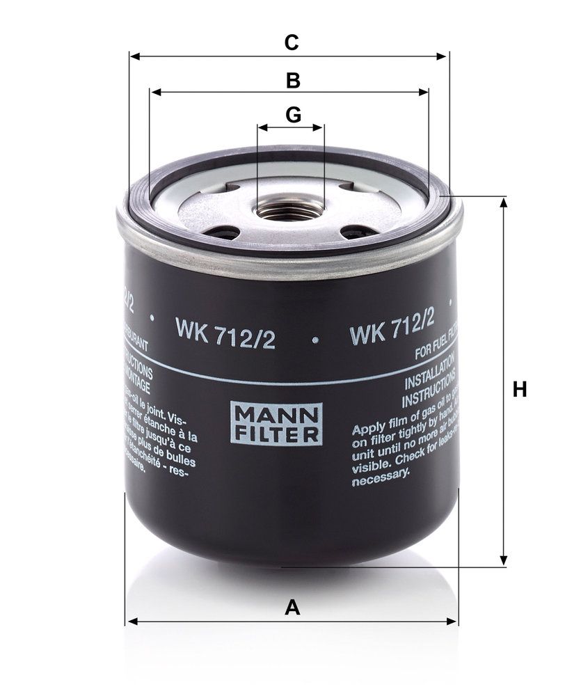 MANN-FILTER WK 712/2 - Kraftstofffilter