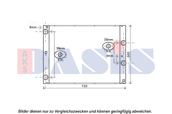 AKS DASIS 050057N - Kühler, Motorkühlung