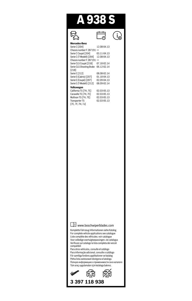 BOSCH 3 397 118 938 - Wischblatt