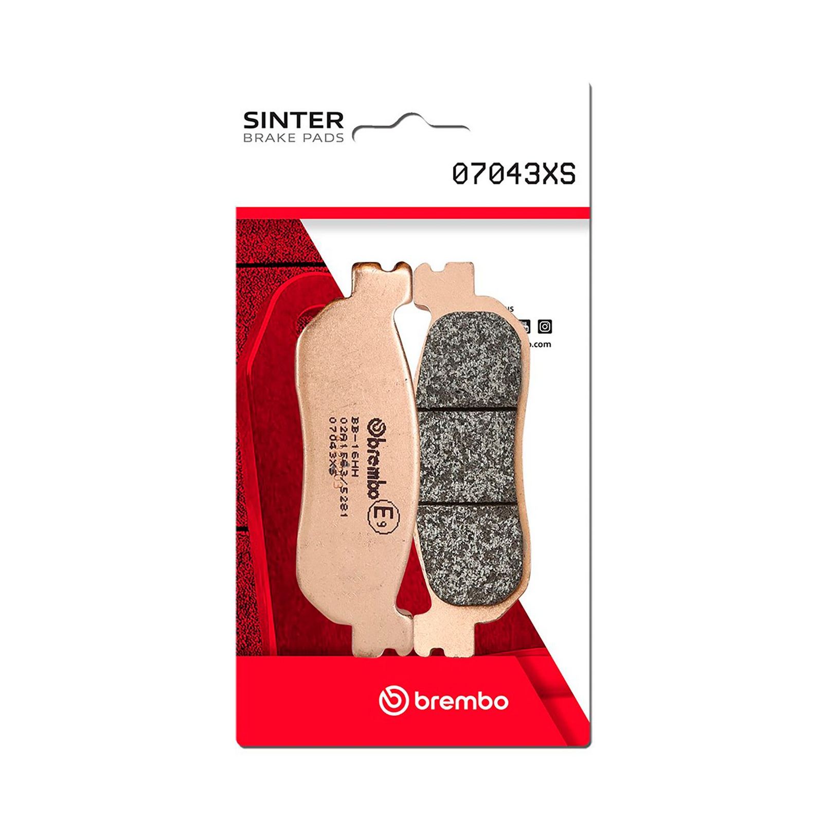 BREMBO 07043XS - Bremsbelagsatz, Scheibenbremse