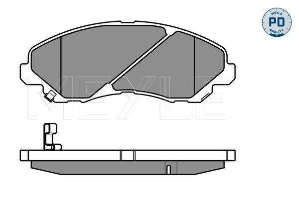 MEYLE 025 235 8416/PD - Bremsbelagsatz, Scheibenbremse