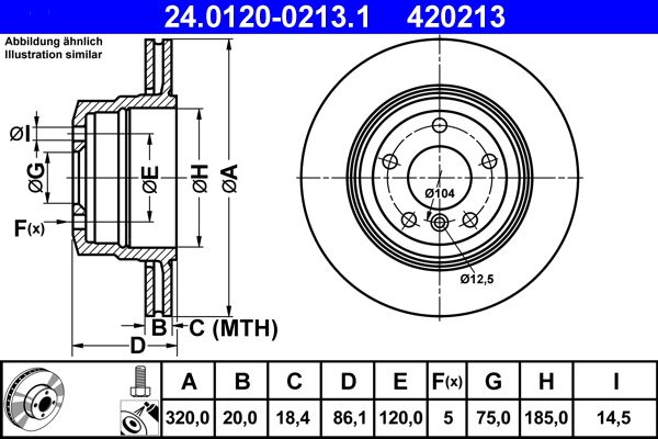 ATE 24.0120-0213.1 - Bremsscheibe
