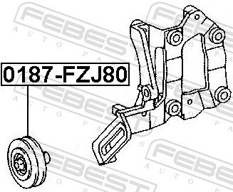 FEBEST 0187-FZJ80 - Spannrolle, Keilrippenriemen