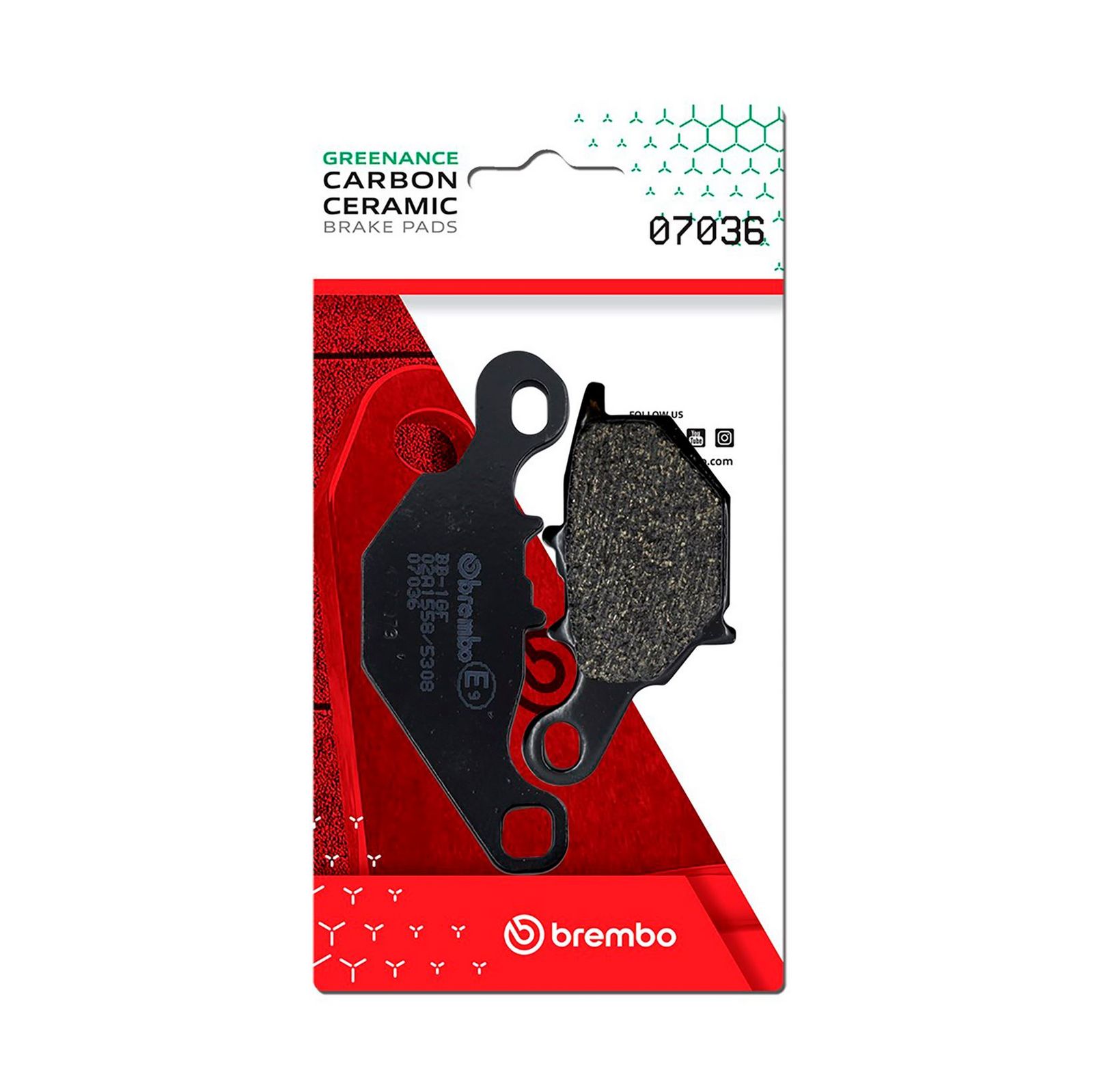 BREMBO 07036 - Bremsbelagsatz, Scheibenbremse