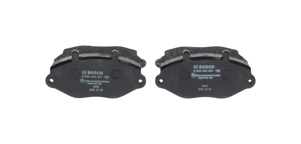 BOSCH 0 986 494 287 - Bremsbelagsatz, Scheibenbremse