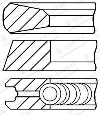 GOETZE ENGINE 08-118700-00 - Kolbenringsatz