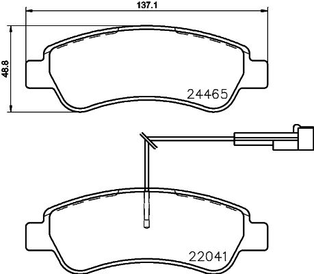 BREMBO P 61 125 - Bremsbelagsatz, Scheibenbremse
