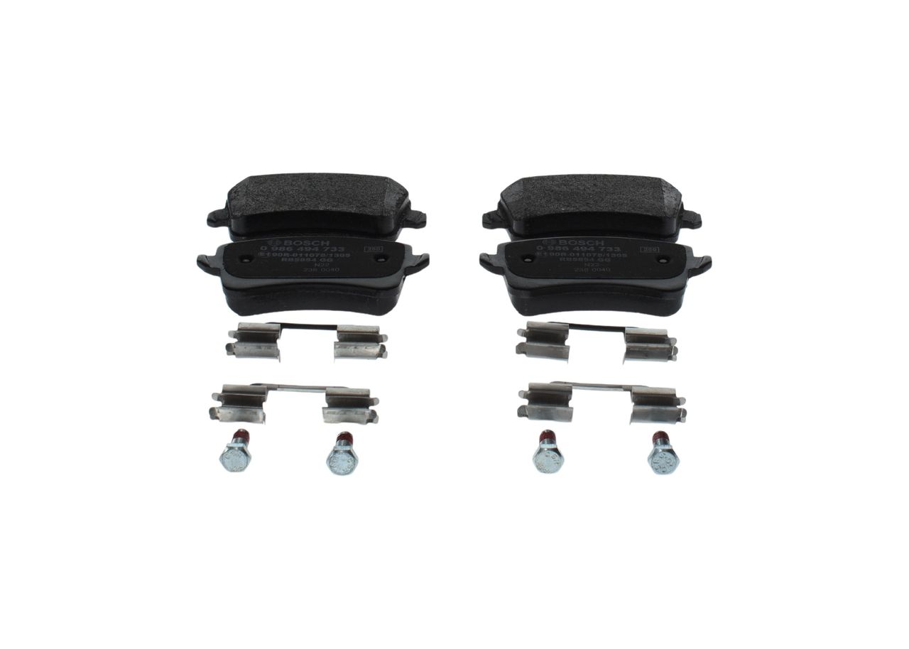 BOSCH 0 986 494 733 - Bremsbelagsatz, Scheibenbremse