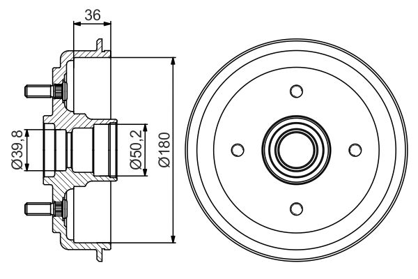 BOSCH 0 986 477 238 - Bremstrommel