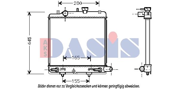 AKS DASIS 110019N - Kühler, Motorkühlung
