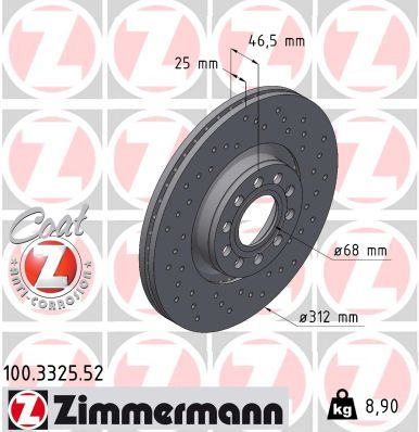 ZIMMERMANN 100.3325.52 - Bremsscheibe
