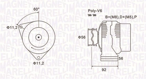 MAGNETI MARELLI 063731299010 - Generator