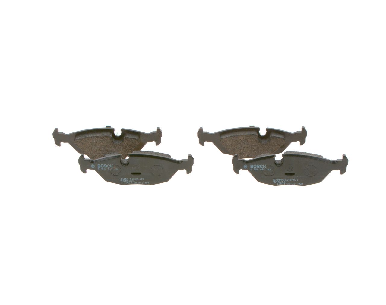 BOSCH 0 986 466 751 - Bremsbelagsatz, Scheibenbremse