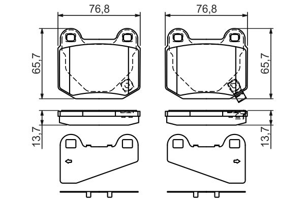BOSCH 0 986 494 229 - Bremsbelagsatz, Scheibenbremse