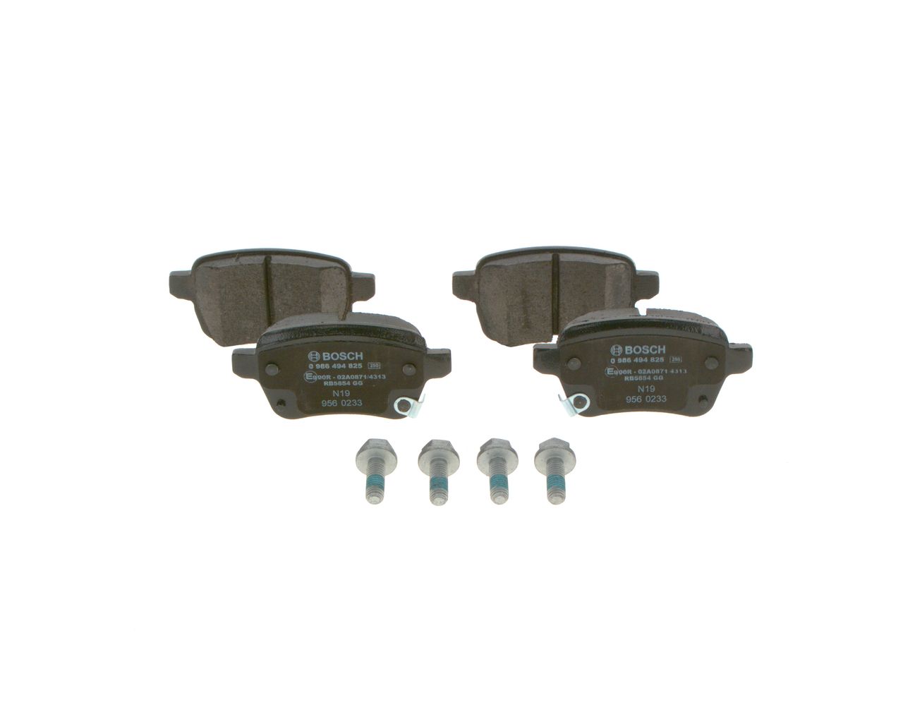 BOSCH 0 986 494 825 - Bremsbelagsatz, Scheibenbremse