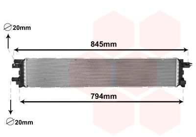 VAN WEZEL 03002366 - Niedertemperaturkühler, Ladeluftkühler