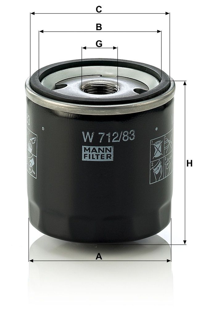 MANN-FILTER W 712/83 - Ölfilter