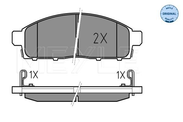 MEYLE 025 245 2916/W - Bremsbelagsatz, Scheibenbremse