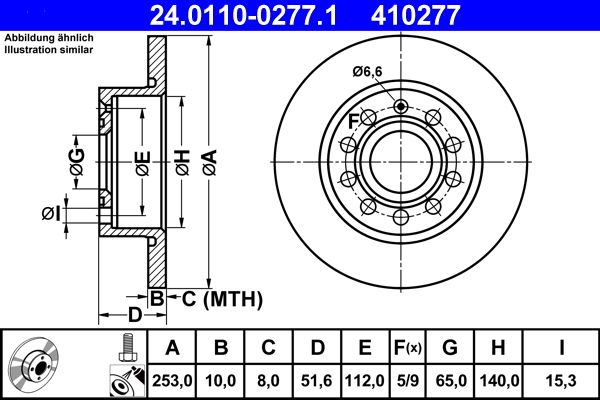 ATE 24.0110-0277.1 - Bremsscheibe
