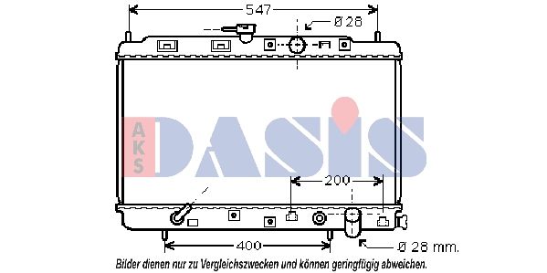 AKS DASIS 100018N - Kühler, Motorkühlung