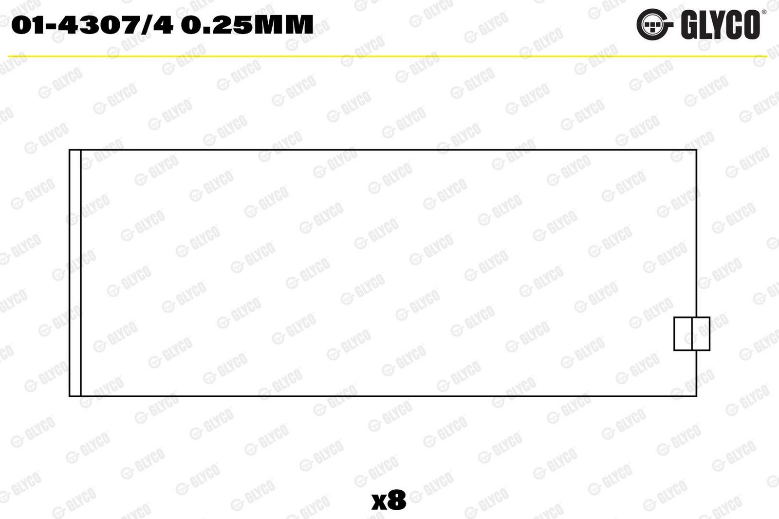 GLYCO 01-4307/4 0.25mm - Pleuellagerschale