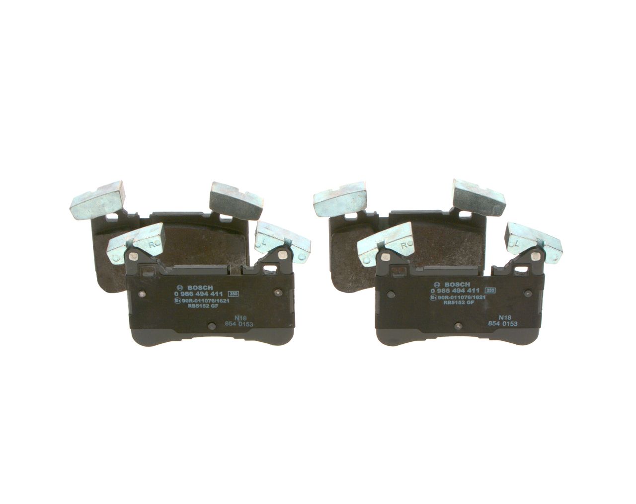 BOSCH 0 986 494 411 - Bremsbelagsatz, Scheibenbremse