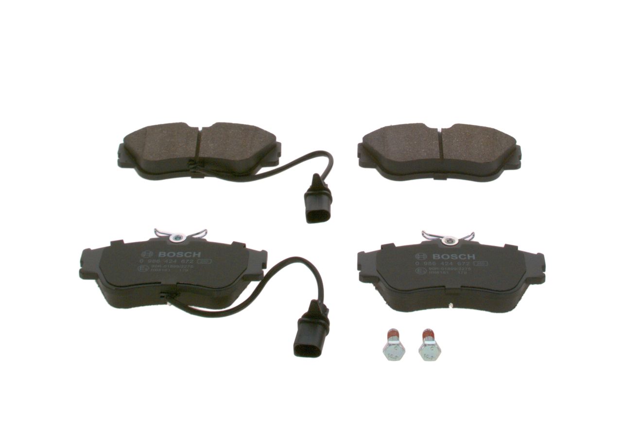 BOSCH 0 986 424 672 - Bremsbelagsatz, Scheibenbremse