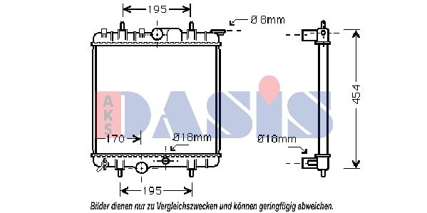 AKS DASIS 060027N - Kühler, Motorkühlung