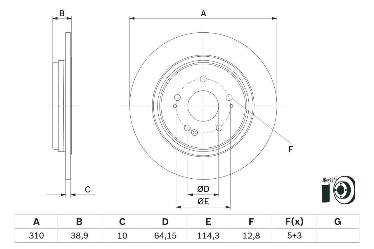 BOSCH 0 986 479 G18 - Bremsscheibe