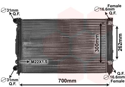 VAN WEZEL 03002122 - Kühler, Motorkühlung
