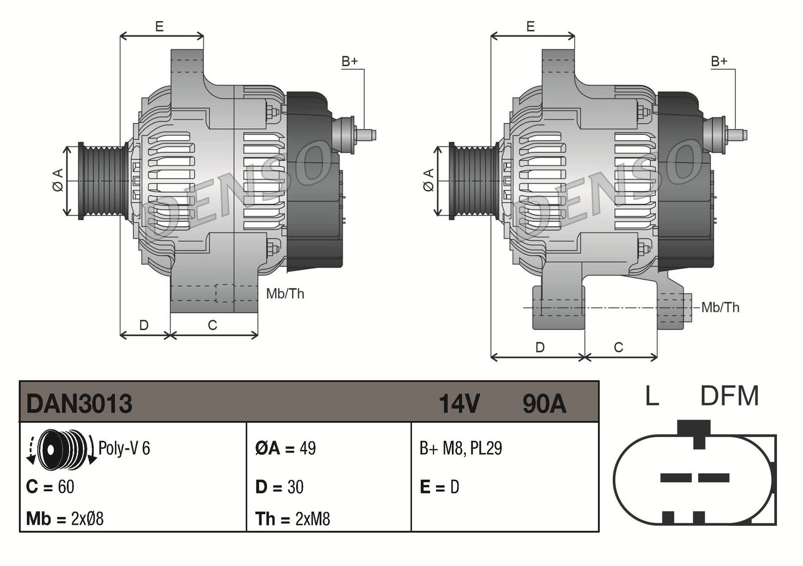 DENSO DAN3013 - Generator